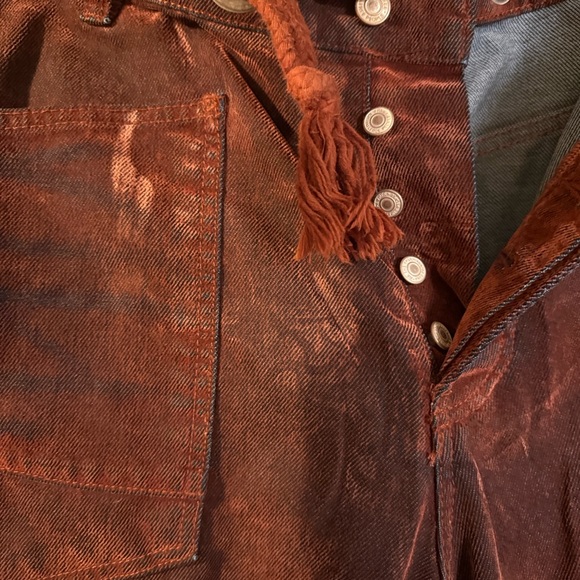 We The Free Brown Flocked Moxie Women Jeans - Picture 5 of 9